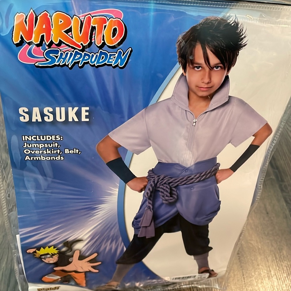 EUC Naruto Sasuke costume worn once size 8-10